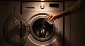 Versa un bicchiere di aceto bianco nella lavatrice ma solo alle 22:00: il motivo è geniale.